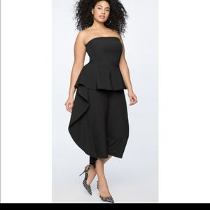 Eloquii assymetical peplum jumpsuit